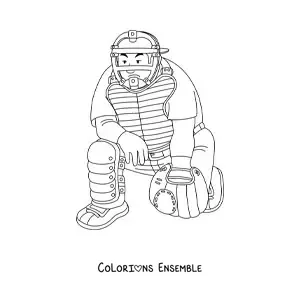 Image à colorier d’un receveur