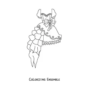 Image à colorier d'une jolie robe courte