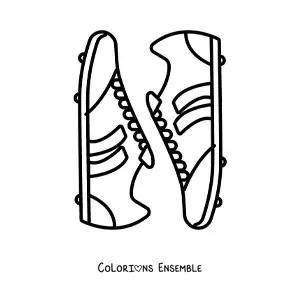 Image à colorier d'une paire de chaussures de football