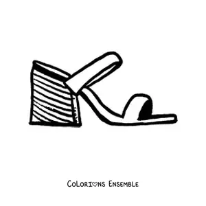 Image à colorier d'une sandale d'été toute simple