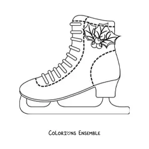 Image à colorier d'un patin à glace