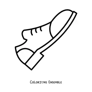 Image à colorier d'une chaussure toute simple