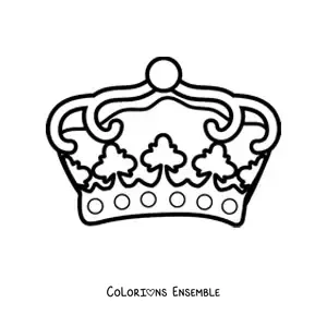 Image à colorier d'une couronne de roi