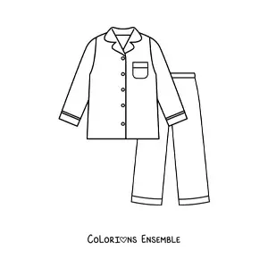 Image à colorier d'une chemise et d'un pantalon