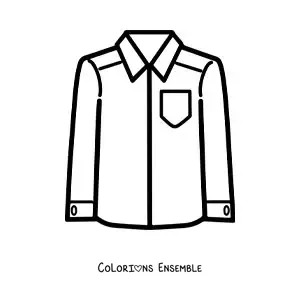 Image à colorier d'une chemise toute simple