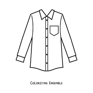 Image à colorier d'une chemise