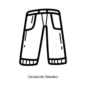 Image à colorier d'un short
