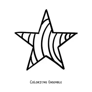 Image à colorier d'une jolie étoile