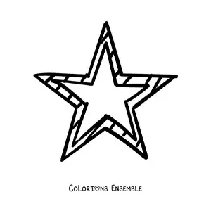Image à colorier d'une étoile