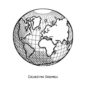 Image à colorier d'un globe terrestre