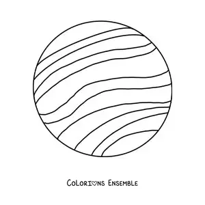 Image à colorier de la planète Vénus