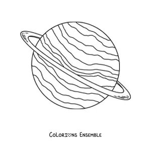 Image à colorier de la planète Uranus
