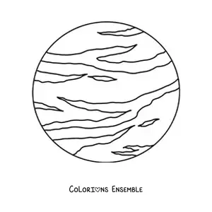 Image à colorier de la planète Neptune