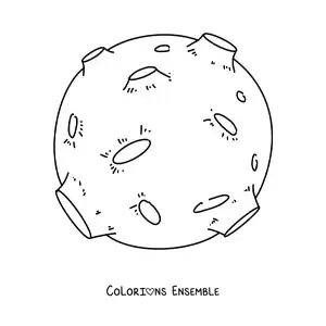 Image à colorier de la Lune