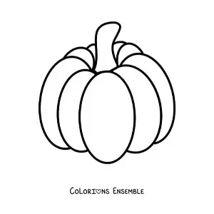 Dessin à colorier d’une citrouille.