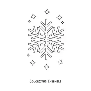 Image à colorier d’un flocon de neige