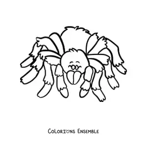 Image à colorier d'une araignée du désert