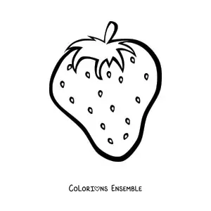Image à colorier d'une fraise