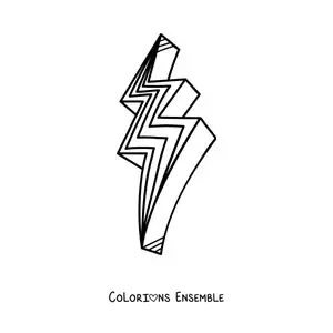 Image à colorier d’un éclair