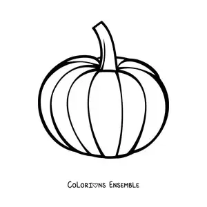 Image à colorier d'une grosse courge