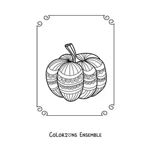 Image à colorier d'un mandala de citrouille