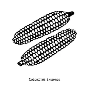 Image à colorier de deux épis de maïs