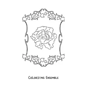 Image à colorier d’une laitue réaliste