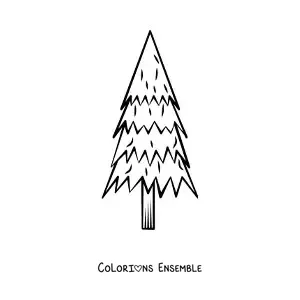Image à colorier d’un pin