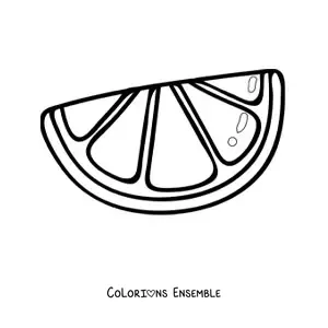 Image à colorier d'un quartier d'orange