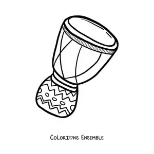 Image à colorier d'un tambour africain