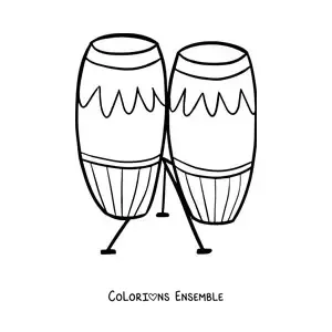 Image à colorier d'une conga