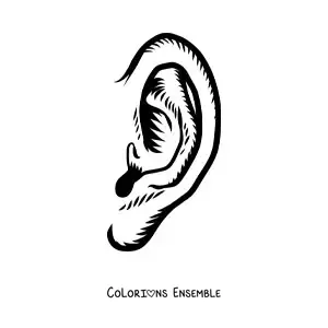 Image à colorier d’une oreille humaine