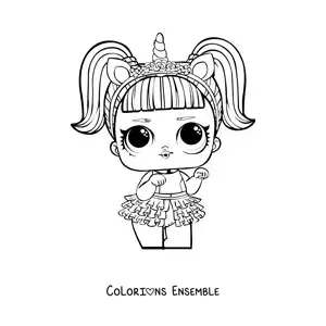 Image à colorier de L.O.L. Surprise Unicorn