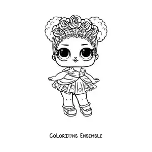 Image à colorier de L.O.L. Surprise Flower Child