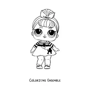 Image à colorier de L.O.L. Surprise Sis Swing