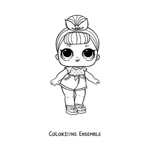 Image à colorier de L.O.L. Surprise BB Bop