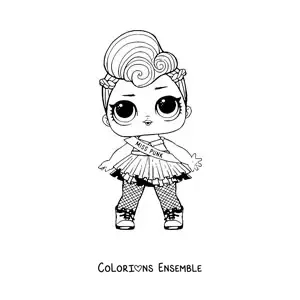 Image à colorier de L.O.L. Surprise Miss Punk