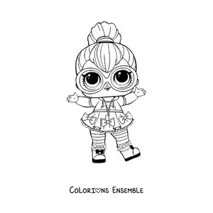 Image à colorier de L.O.L. Surprise Neon Qt
