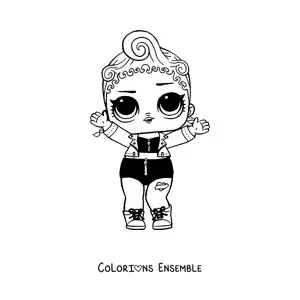 Image à colorier de L.O.L. Surprise Pink Baby