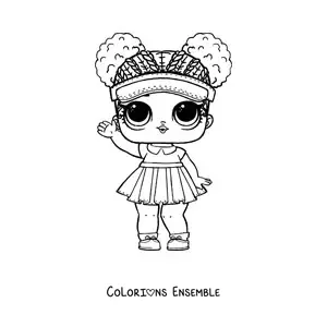 Image à colorier de L.O.L. Surprise Court Champ