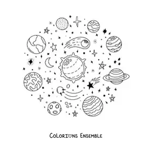 Image à colorier d'éléments du Système solaire
