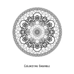 Mandala géométrique difficile à colorier