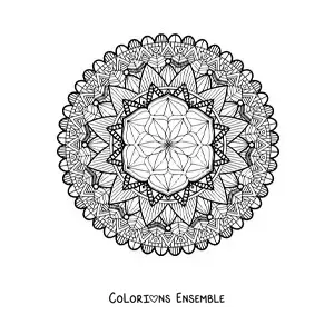 Mandala géométrique difficile à colorier