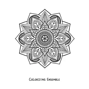 Mandala de la nature difficile à colorier