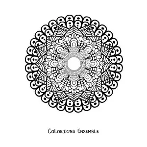 Mandala de la nature difficile à colorier