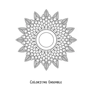 Mandala de la nature difficile à colorier