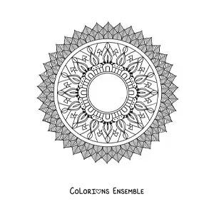 Mandala de la nature difficile à colorier