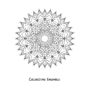Mandala de la nature difficile à colorier