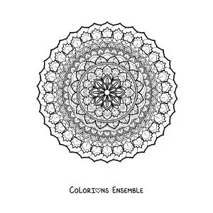 Joli mandala difficile à colorier