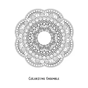 Joli mandala difficile à colorier